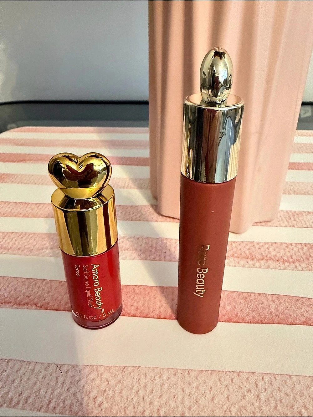 Rare Beauty Tinted Lip Oil in shade Hope 
NWT
Amora Beauty Liquid Blush Shade Te